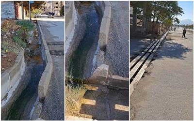 هدر رفتن آب در شهرک  پارسیلون + فیلم
