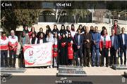 شرکت پرسنل واعضای جمعیت هلال احمر در غبار روبی گلزار شهدا