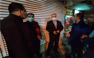 بازدید سرپرست سازمان صمت لرستان و فرماندار خرم آباد از روند تعطیلی اصناف و بازار